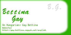 bettina gay business card